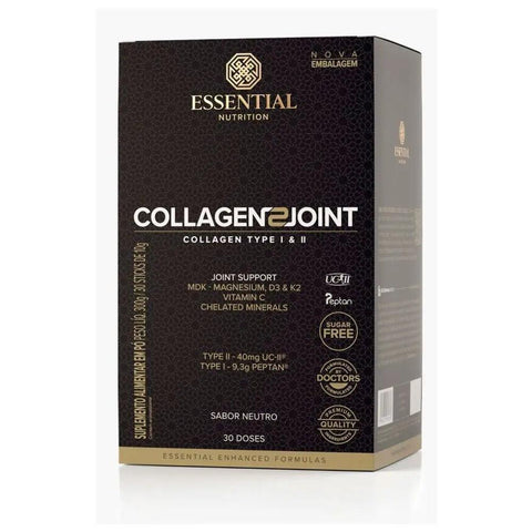 Colágeno Collagen 2 Joint Neutro Essential Nutrition (Cx c/30 un de 10g) - MEUBRASILONLINE