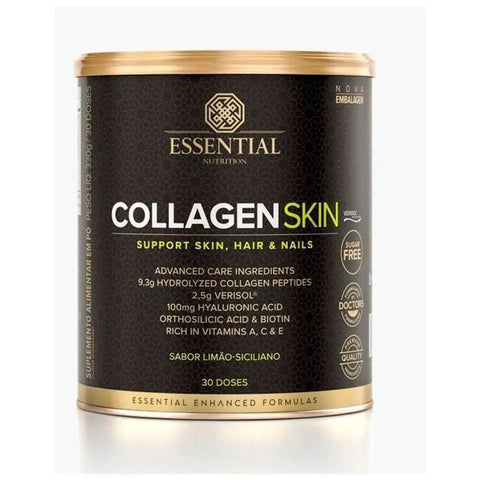 Colágeno Collagen Skin Limão-Siliciano Essential Nutrition 330g - MEUBRASILONLINE