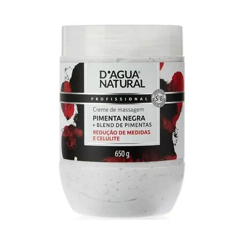Creme de Massagem Pimenta Negra Dagua Natural 650g - MEUBRASILONLINE