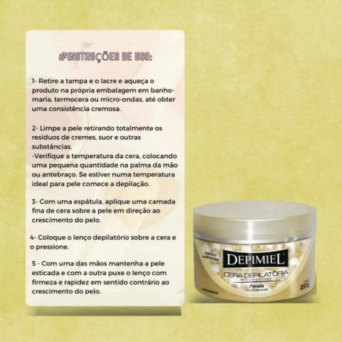 Depimiel Cera Perola para Buço 250g