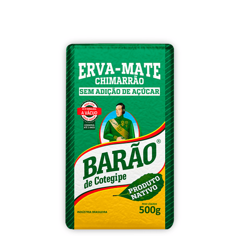 ERVA MATE CHIMARRÃO BARÃO NATIVA A VÁCUO 500 gr.