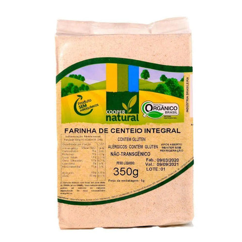 Farinha de Centeio Integral Orgânico Coopernatural 350g - MEUBRASILONLINE