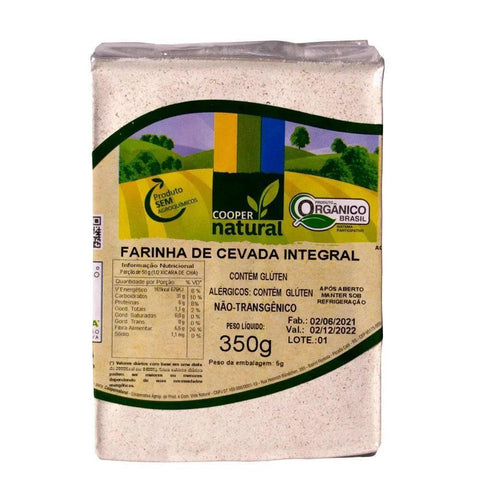 Farinha de Cevada Integral Orgânica Coopernatural 350g - MEUBRASILONLINE