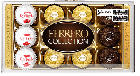 Bombons Ferrero Rocher Tradicional e Collection 12 Unidades