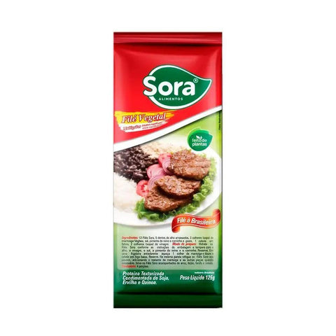 Filé de Proteína Vegetal Vermelho Sora 125g - MEUBRASILONLINE
