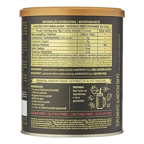 Glutamina Essential Nutrition 300g - MEUBRASILONLINE