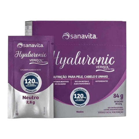 Hyaluronic Verisol Sanavita 30 Sachês 2,8g - MEUBRASILONLINE