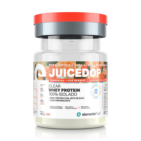 Whey Protein Isolado ElementoPuro Juicedop 450g Tangerina com Chá Branco