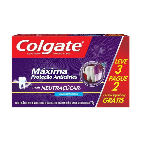 KIT COLGATE NEUTRACU?AR 70G LV3PG2 - MEUBRASILONLINE