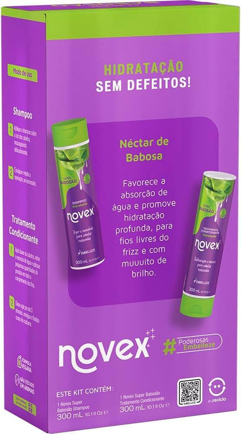 Kit Shampoo + Condicionbador Super Babosao Vitay Novex 300ml