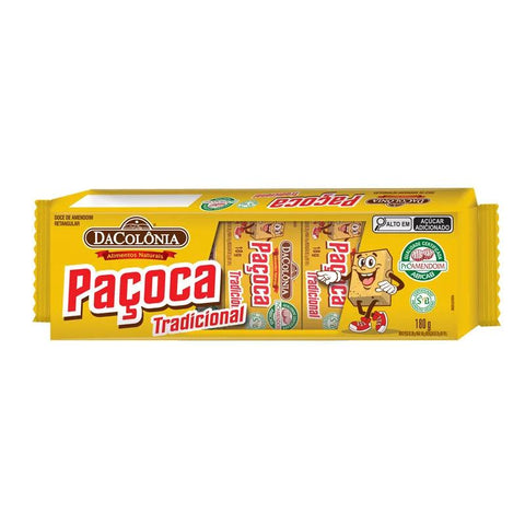 Paçoca Retangular Tradicional 180g DaCôlonia