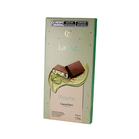 Tablete LaNut ao Leite e Branco Pistache 130g