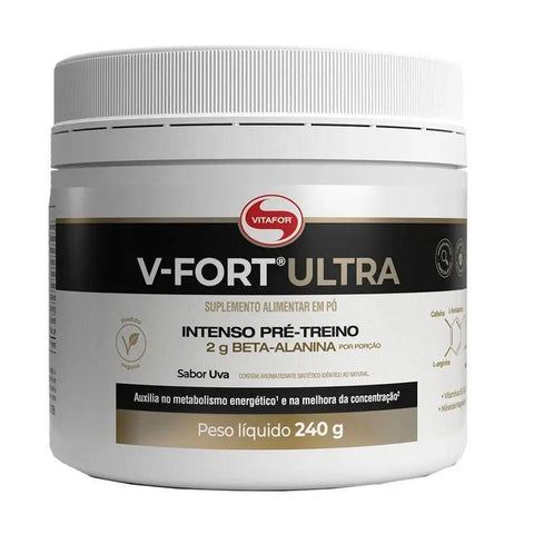 Pré-treino V-Fort Ultra Vitafor 240g - MEUBRASILONLINE