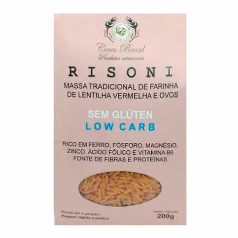 Risoni sem Glúten Lentilha Vermelha Ceres 200g - MEUBRASILONLINE