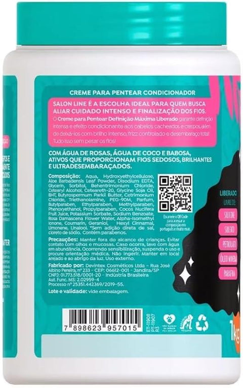 Creme Para Pentear Definição Máxima Salon Line 1kg