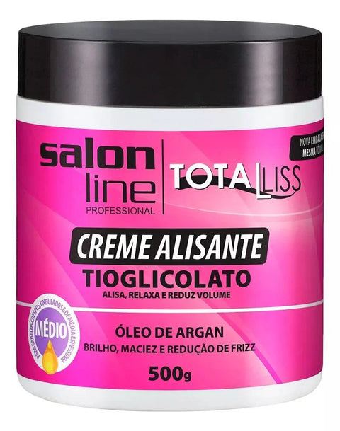 Creme Alisante Argan Oil Forte Alisa Relaxa Salon Line 500gr