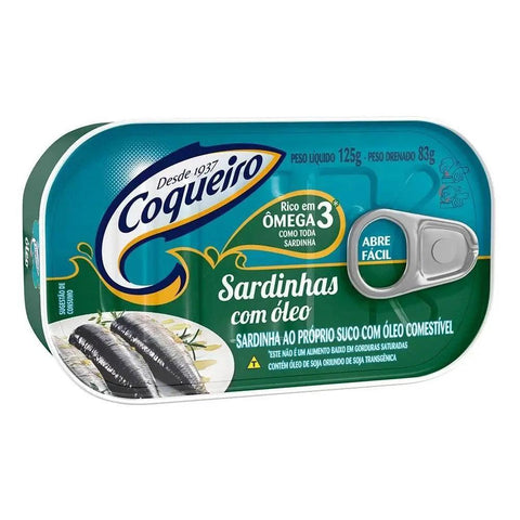 Sardinha em Oleo Coqueiro 125g - MEUBRASILONLINE