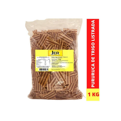 Pururuca de Trigo Listrada Crua para Fritar 1kg com Sal