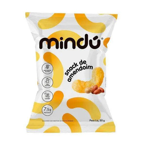 Snack de Amendoim Tradicional Mindú 50g - MEUBRASILONLINE