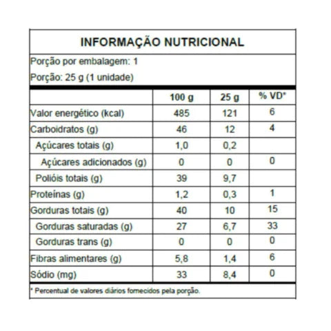 Chocolate Branco ao Leite de Coco Loov Chocolife (cx c/12 un de 25g)