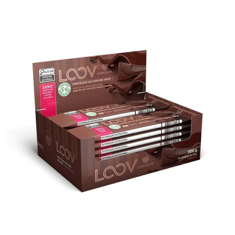 Chocolate Ao Leite de Coco Loov Chocolife (cx c/ 12 un de 25g)