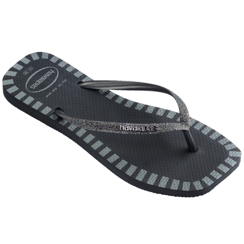 Chinelo Havaianas Slim Square Glitter Contour