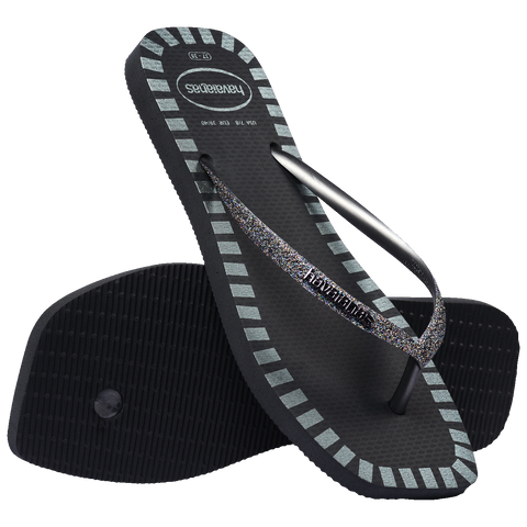 Chinelo Havaianas Slim Square Glitter Contour