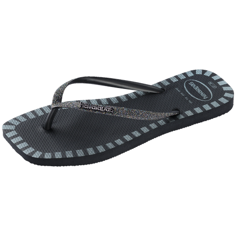 Chinelo Havaianas Slim Square Glitter Contour