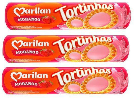 Tortinhas Morango Marilan 3x140G - MEUBRASILONLINE