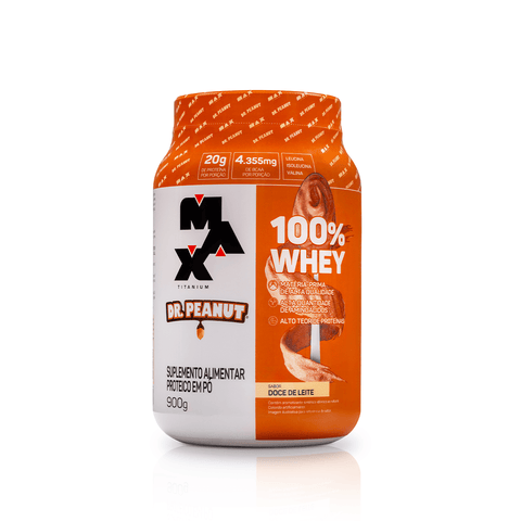 100% Whey Dr Peanut - Max Titanium Doce de Leite 900G